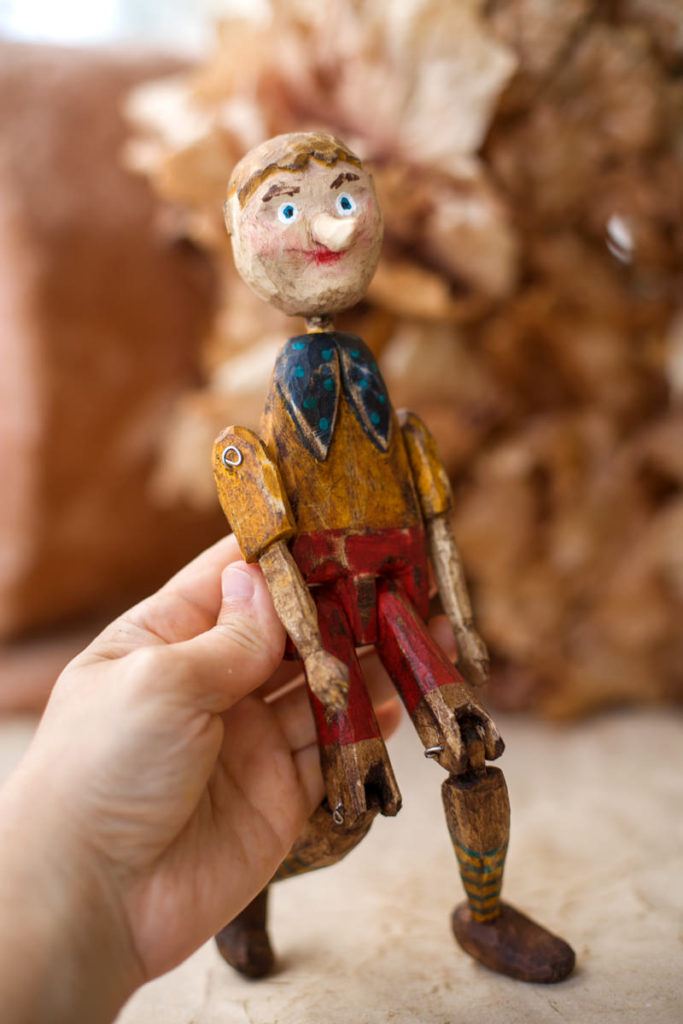 Буратино деревянная кукла